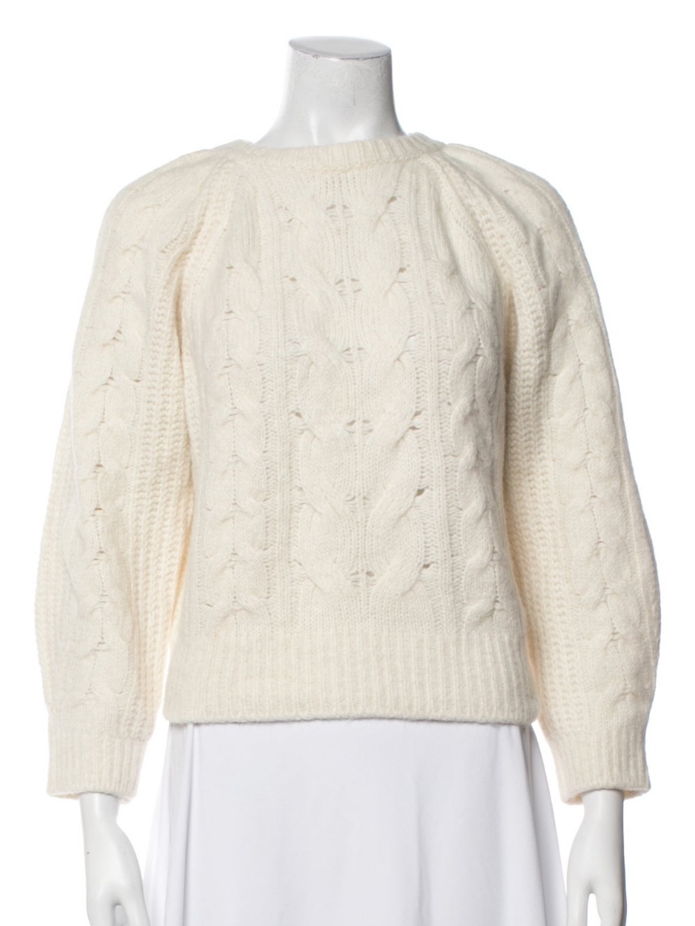 Maje Ivory Cable Knit Sweater NWT
